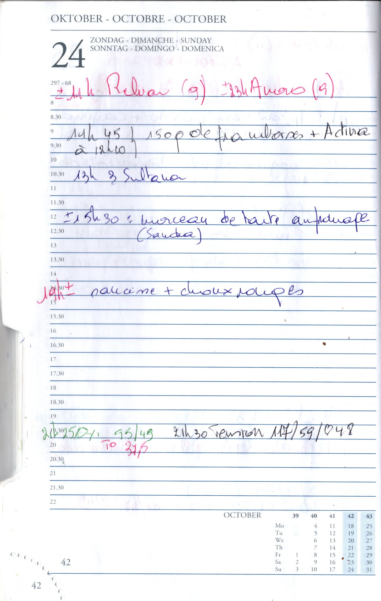 Balayage du planificateur quotidien